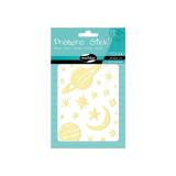 Phospho' Stick, Sach 2 pl 10,5x16cm, Planètes - Jaune fluo