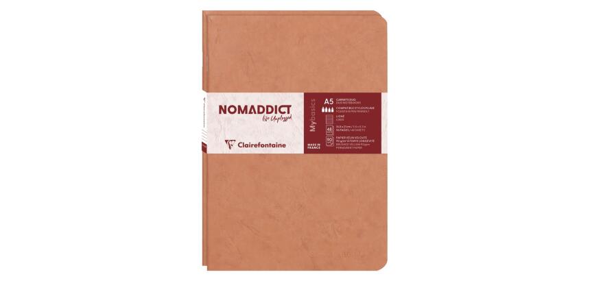 Set de 2 carnets piqués Age Bag A5 96 pages ligné - Tabac