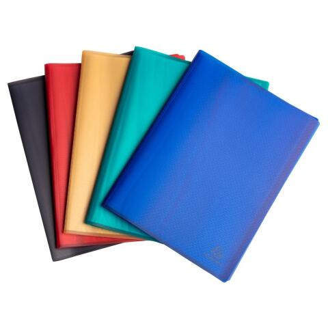 Carpetas de fundas Polipropileno recicladas Opak reciclado flexible 4/10 e - (Vistas: 160 Fundas: 80) - 24x32 cm para A4 - Colores surtidos