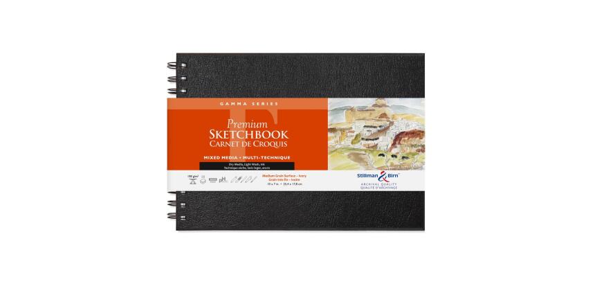 Gamma Series carnet spiralé 50F 25,4x17,8cm 150g - Ivoire