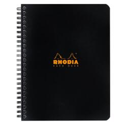 Notebook Rhodia Classic reliure intégrale 16x21 cm 160 pages petits carreaux 5x5 détachables 80g - Noir