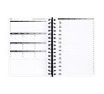 My.daily.planner Age Bag carnet reliure intégrale A5 250 pages détachables - Noir