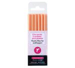 6 bâtons de cire nacrée pour pistolet - orange