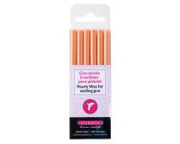 6 bâtons de cire nacrée pour pistolet - orange