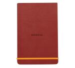 Rhodiarama Webnotepad rembordé rigide A5 192 pages ligné microperforé papier ivoire 90g fermeture élastique - Nacarat