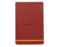 Rhodiarama Webnotepad rembordé rigide A5 192 pages ligné microperforé papier ivoire 90g fermeture élastique - Nacarat
