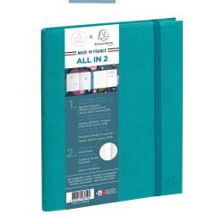 Agenda de bureau All in 2 EasySlim 21 Mini Labo 15 x 21 cm Mensuel Janvier 2026 à janvier 2027 - 13 mois - Vert