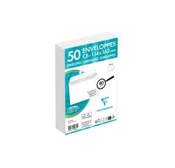 Extraweiße Briefumschläge haftklebend, C6 114x162mm, 80g, Packung mit 50 Stück - Weiß