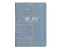 Jeans métro, Carnet rembordé rigide A5 - 14,8 x 21 cm, 96 pages, ligné, poche à soufflet, ass. - Bleu jeans