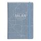 Jeans métro, Carnet rembordé rigide A5 - 14,8 x 21 cm, 96 pages, ligné, poche à soufflet, ass. - Bleu jeans