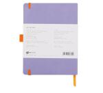 Rhodiarama Meeting A5+ 160 pages microperforé papier blanc 90g avec élastique + porte-stylo - Iris