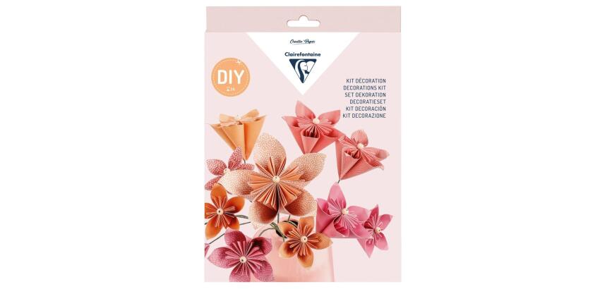 KIT DÉCOUVERTE, 20,6x1,9x29cm - Bouquet de fleurs en origami