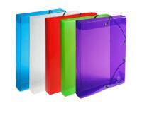 Boite de classement Exabox Dos 40mm Polypropylène Crystal Colours - A4 - Couleurs assorties