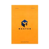 Bloc de bureau Master agrafé en-tête A6 100 feuilles petits carreaux 70 g - Orange