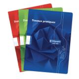 Cahier Travaux Pratiques piqué 7000 A4 96 pages grands carreaux 70 g + uni 90 g - Assortis