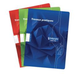 Cahier Travaux Pratiques piqué 7000 A4 96 pages grands carreaux 70 g + uni 90 g - Assortis