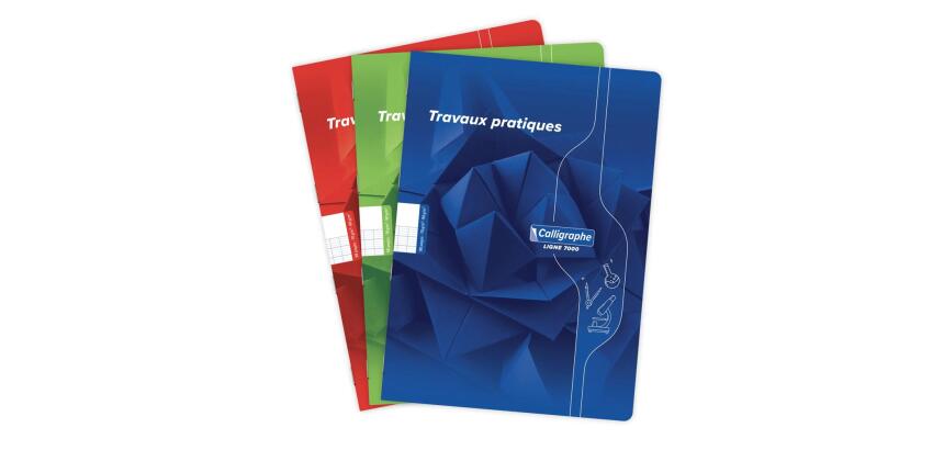 Cahier Travaux Pratiques piqué 7000 A4 96 pages grands carreaux 70 g + uni 90 g - Assortis