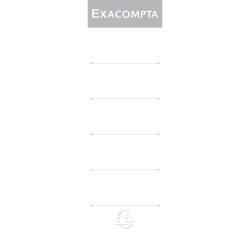 Exacompta Adhesive Spine Labels For Lever Arch Files - Pack of 10 - 80mm - White