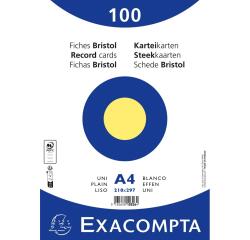 Fichas de cartulina bristol 205 g/m2 - Liso - 210x297 mm