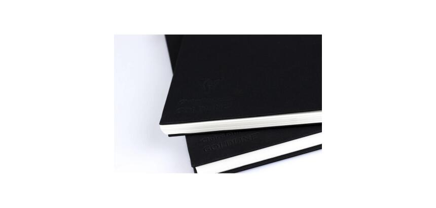 Goldline carnet rembordé rigide 50F A6 140g paysage - Blanc