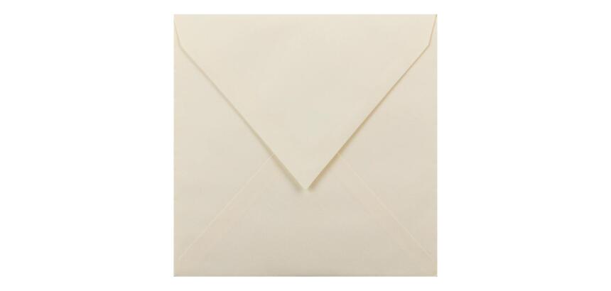 25 enveloppes 165x165mm, Vergé de France doublées gommées