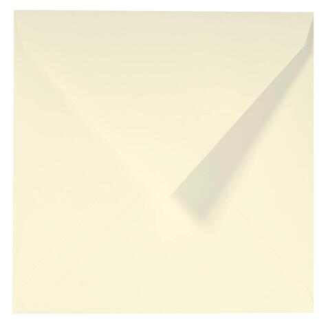 25 enveloppes 165x165mm, Vergé de France doublées gommées