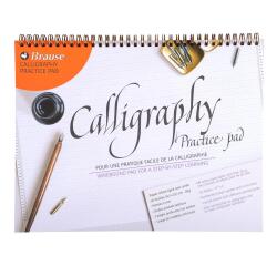 Bloc de calligraphie d'apprentissage A4+, FRANCAIS/ANGLAIS - crème