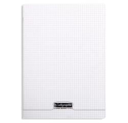 Cahier piqué 8000 POLYPRO 24x32 cm 192 pages petits carreaux 90 g - Incolore