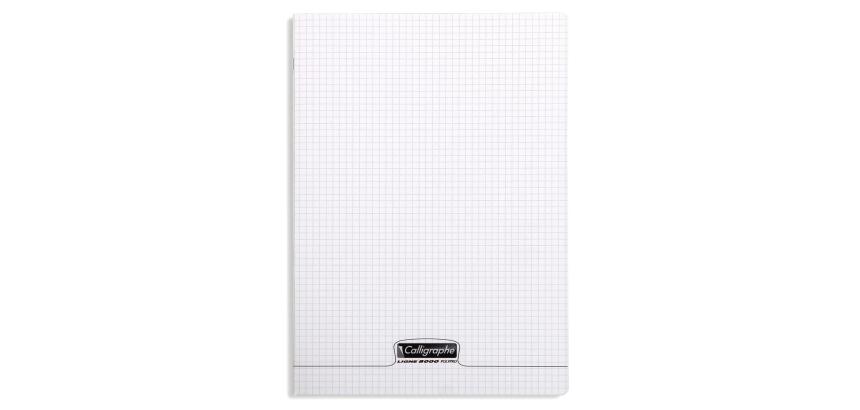 Cahier piqué 8000 POLYPRO 24x32 cm 192 pages petits carreaux 90 g - Incolore