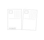 Etival Aquarelle carnet cousu 24F A5 300g grain fin (cartes postales) - Gris