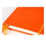 Rhodiarama Goalbook rembordé rigide A5 240 pages dot papier ivoire 90g - Tangerine