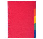 Intercalaires carte 220g 5 positions - A4 maxi - Couleurs assorties