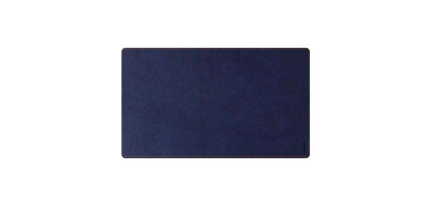 Rhodiarama sous-main souple S (60x35 cm) simili cuir italien - étui kraft - Bleu nuit
