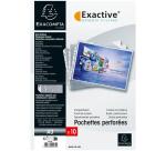 Sachet de 10 pochettes perforées biseautées pour classeur Exactive - polypropylène lisse 5,5/100 - A3 - Cristal
