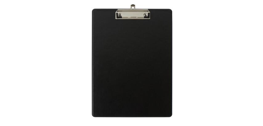 Porte-bloc avec pochette 23 x 32 cm pour A4 noir
