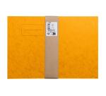 Protège cahier carte lustrée 225g - 17x22 cm - Jaune