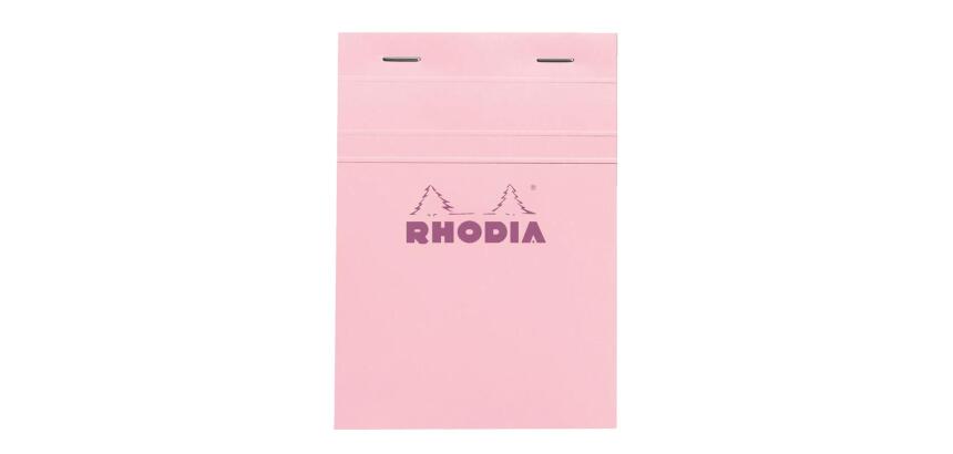 Bloc agrafé Rhodia Couleurs Rose N°13 A6 10,5x14,8 cm - Rose