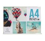 Slanted sign holder horizontal A4 clear - Crystal