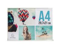 Porte-visuel incliné horizontal A4 - Cristal