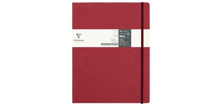 My.Essential Age Bag carnet brochure cousu dos carré à pages numérotées B5 192 pages DOT papier ivoire 90 g - Rouge