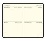 Agenda de poche Mini 11 - 2 jours Duo Kaa 7,5 x 11,5 cm Janvier à décembre 2026 - Couleurs assorties