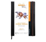 Rhodia Touch Mixed Media Book, papier Paint'On extra-blanc 250g - A4 portrait, 40 pages - Noir