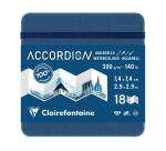 Accordion Book carnet accordéon 9F 7,4x7,4cm 300g - Bleu