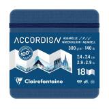 Accordion Book carnet accordéon 9F 7,4x7,4cm 300g - Bleu