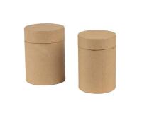 Lot de 2 boîtes à thé avec couvercle refermable - Kraft