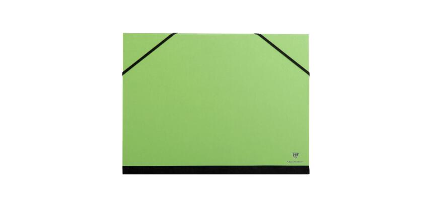 Carton à dessin Couleur à élastiques 28x38cm - Vert pomme
