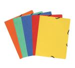 Chemise à élastique sans rabat carte lustrée 350gm2 - A4 - Couleurs assorties