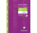 Feuillets mobiles Dessin sous étui A4 60 pages uni - Blanc