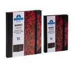 Carnet Marbre 170x110, 192 pages lignées - Rouge