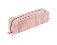 CUIR TEINTE trousse rectangulaire 21 x 4 x 6 cm - Saumon brossé